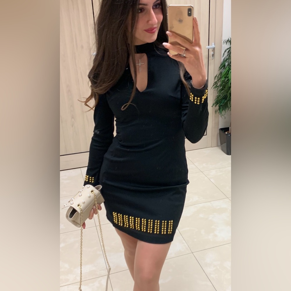 Versace Jeana sexy long sleeve dress